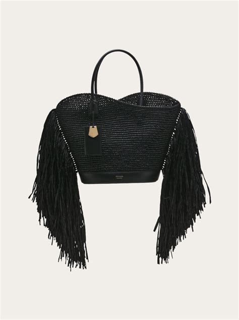 ferragamo tote with fringes